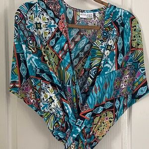 Attitudes by Renee Front Wrap Dress With 2 Side Pockets